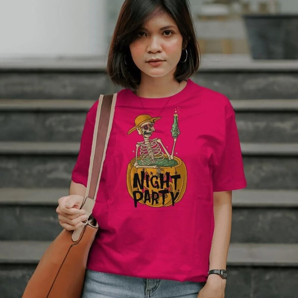 Skeleton Night Party Halloween T-Shirt
